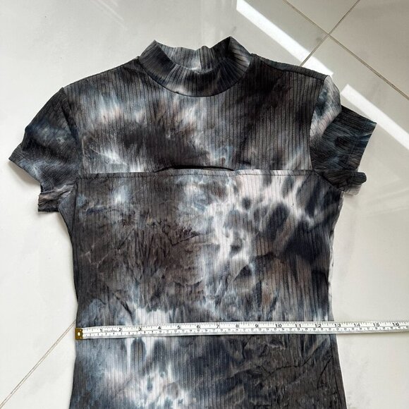 Streetwear Society | Tie-Dye Mini Dress | Size Small | Gray/Black/White - Picture 10 of 16